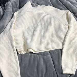 Hollister Cream Ribbed Sweater